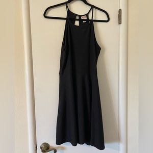 Black strapless dress